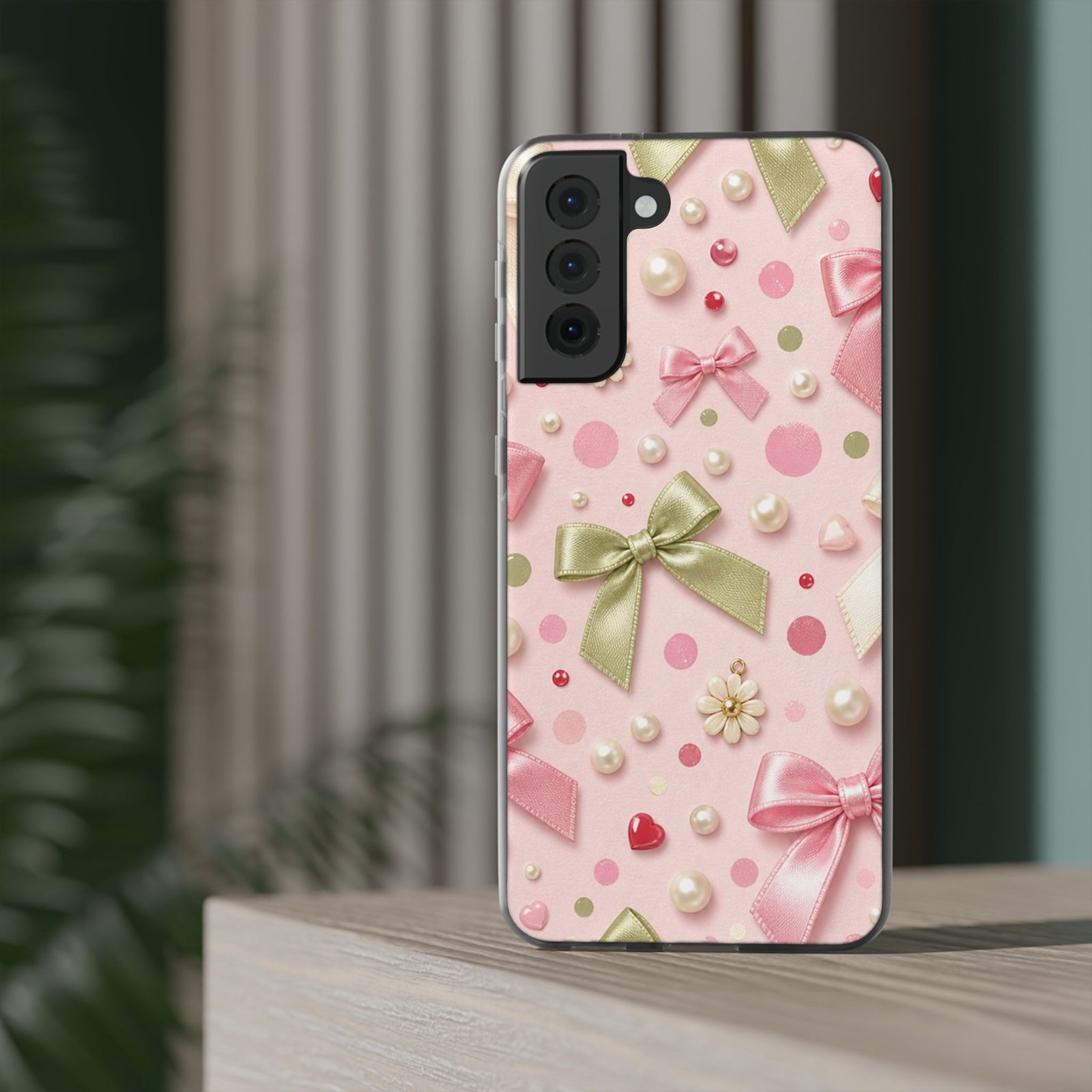 Dotty Pearl Bow | Clear Case