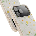 Daisy Whisper floral biodegradable case design
