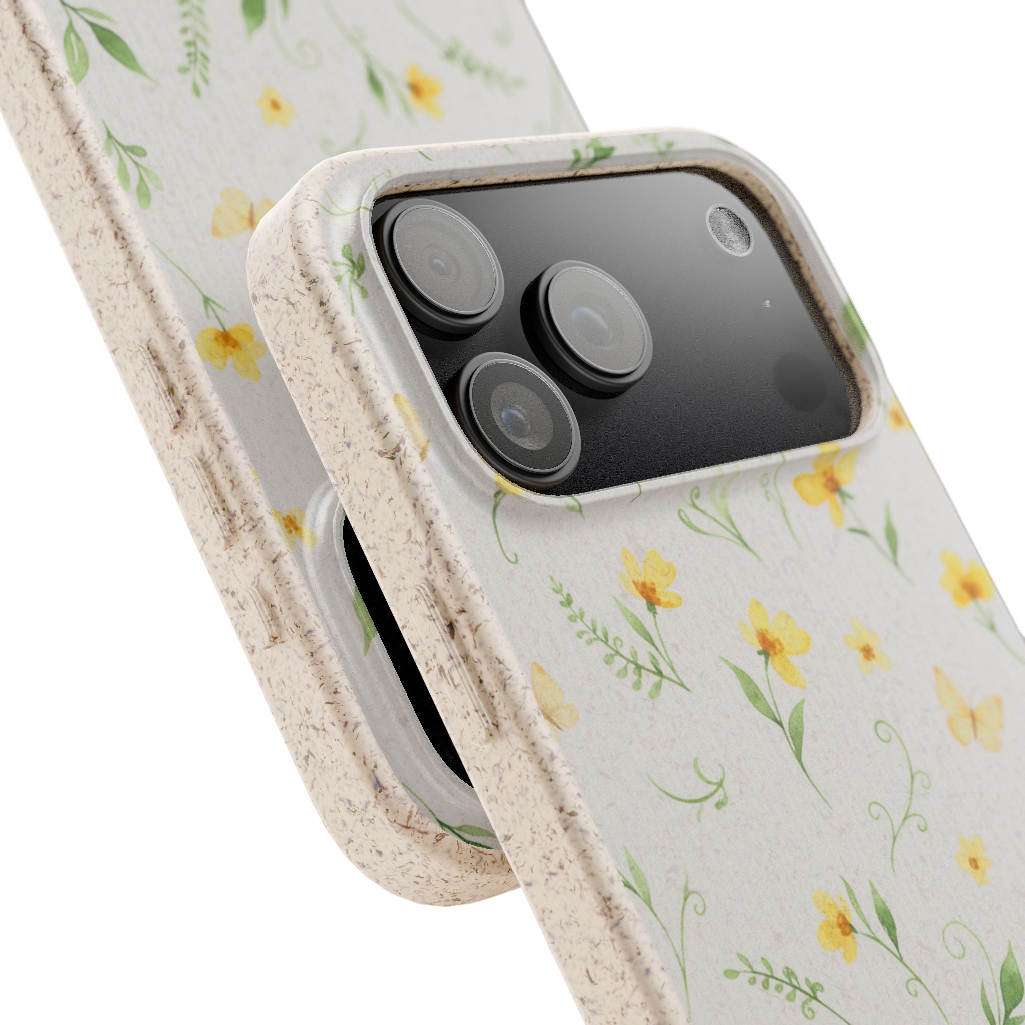 Daisy Whisper floral biodegradable case design