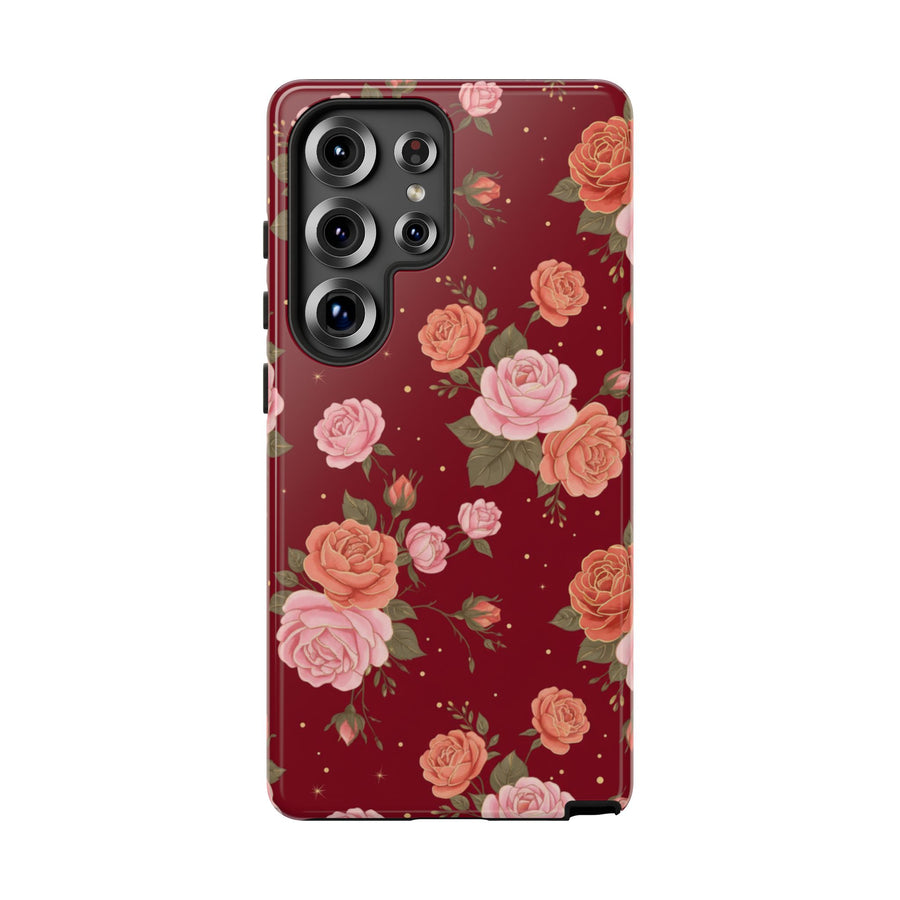 Burgundy Vintage Rose | Tough Case
