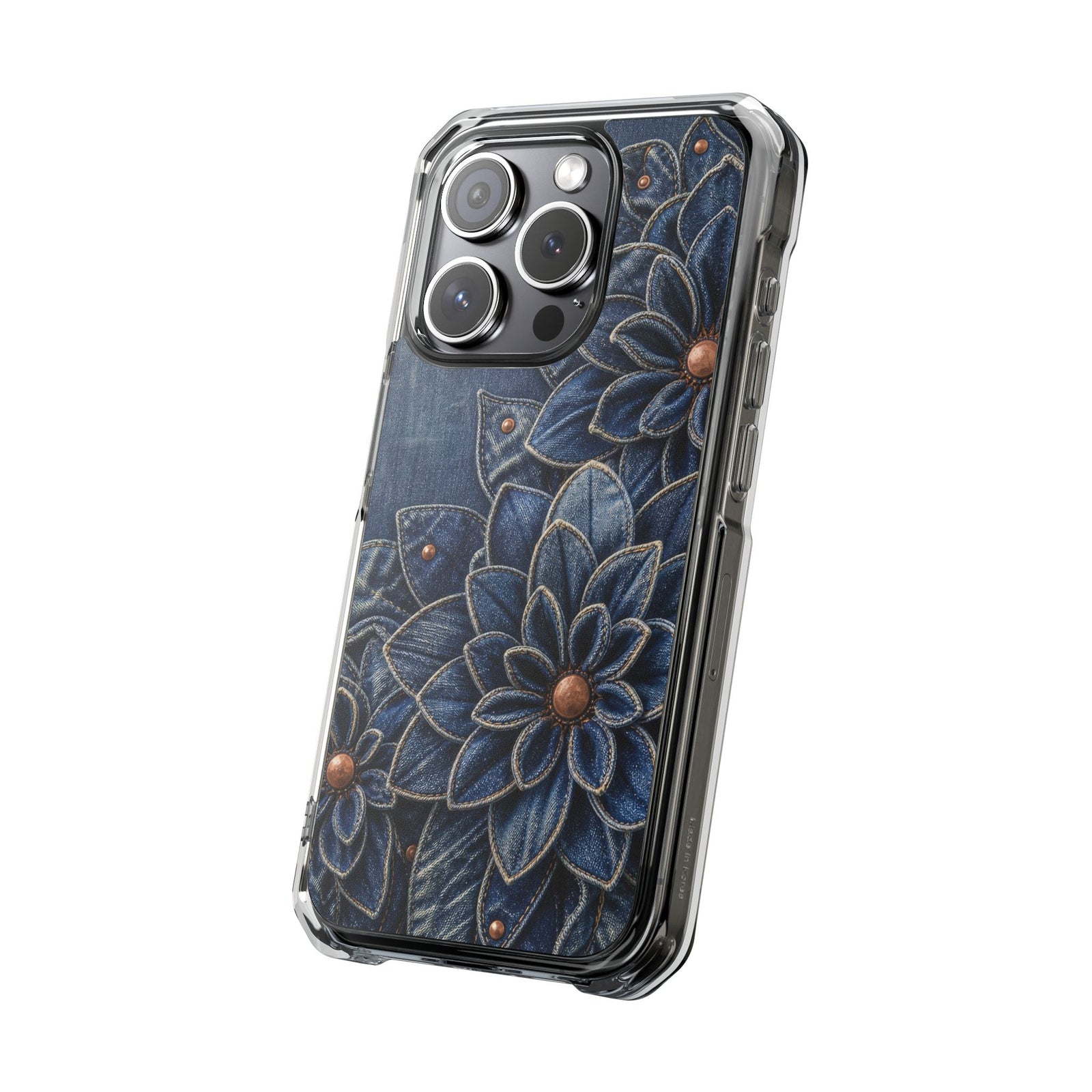 Denim Dahlia | Clear MagSafe Case