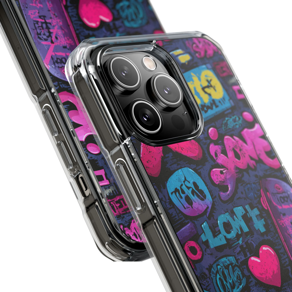 Neon Street Art | Clear MagSafe Case