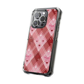 Heart Plaid | Clear MagSafe Case