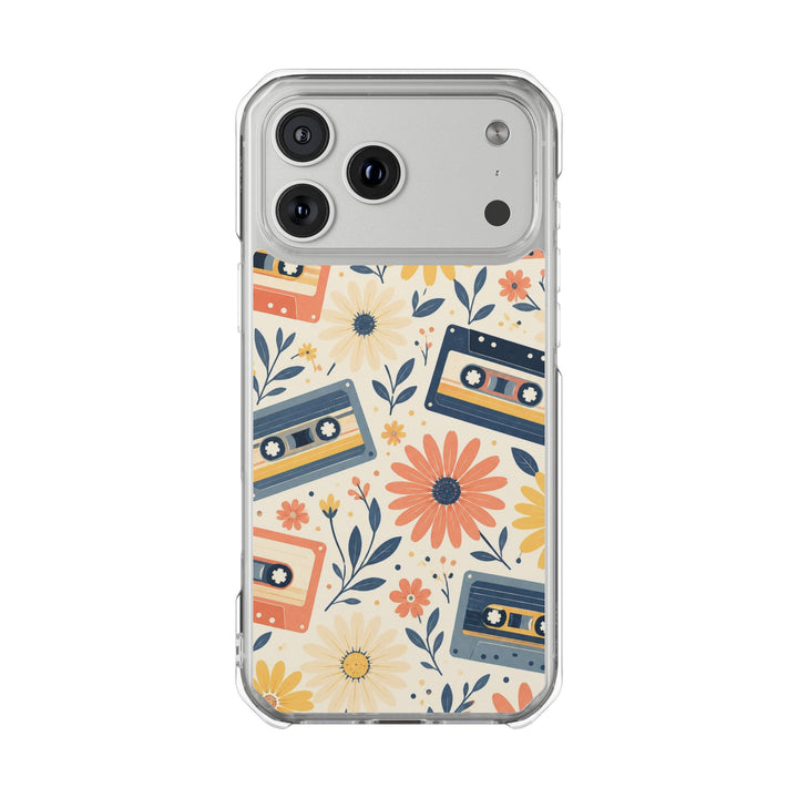 Cassette Blooms | Clear MagSafe Case