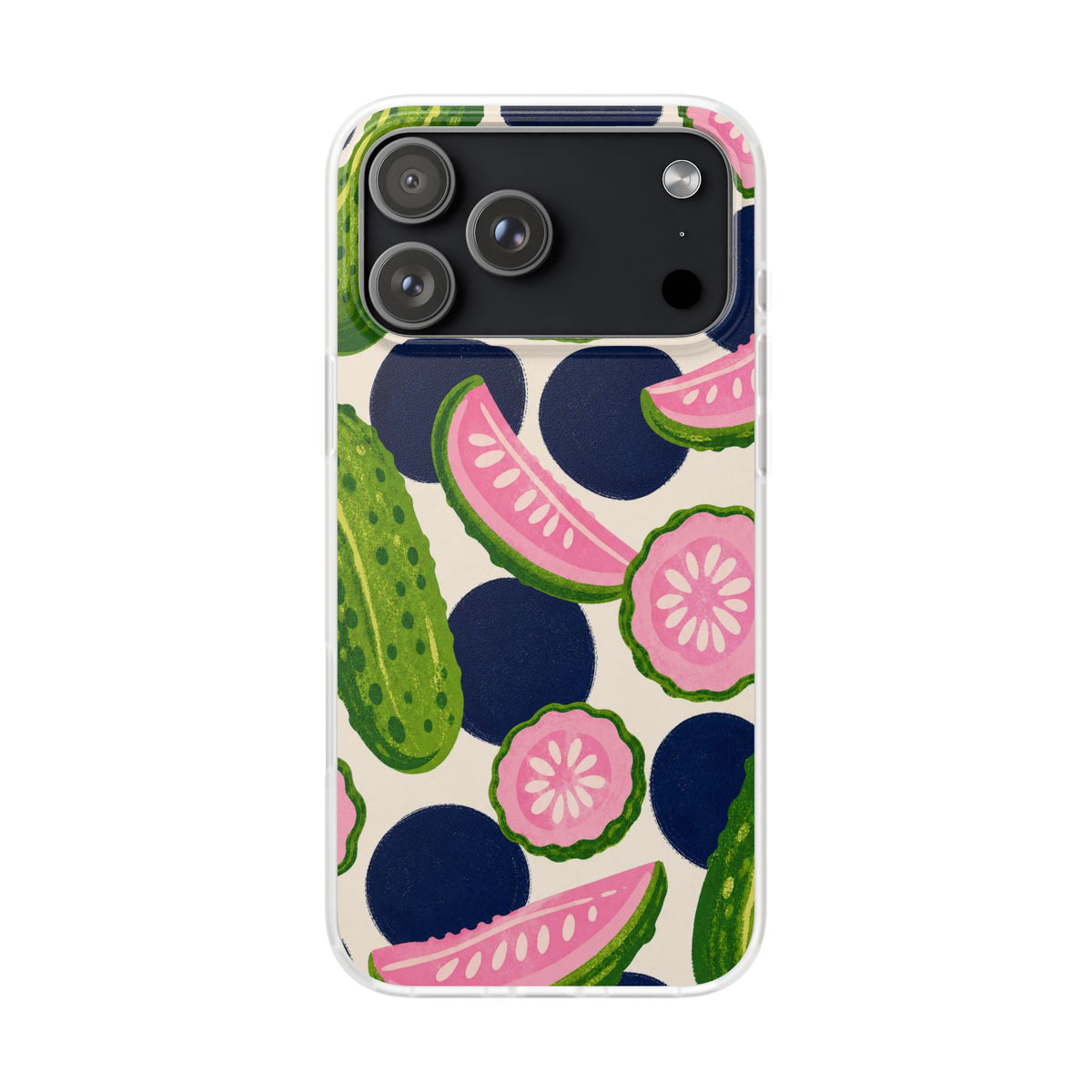 Polka Pickles | Frosted Clear Case — product front view