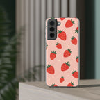 Blush Strawberries | Clear Case