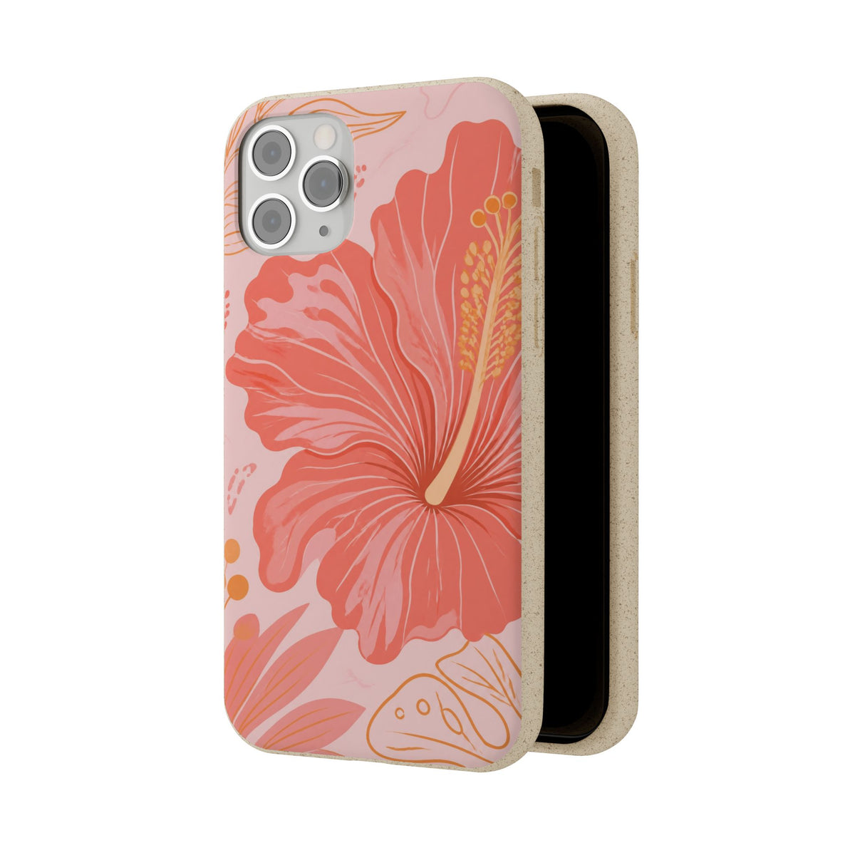Coral Hibiscus | Biodegradable Case — product image 30
