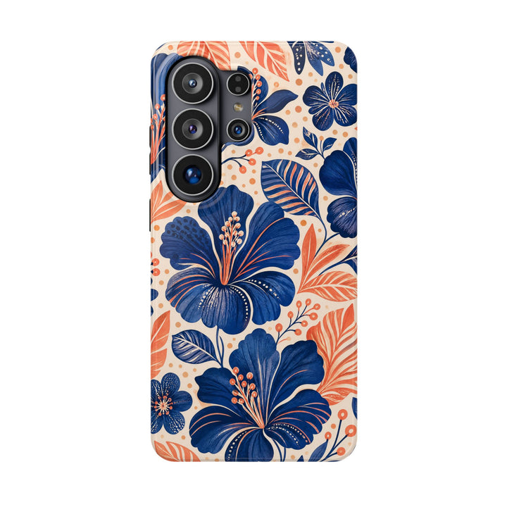 Indigo Hibiscus | Tough MagSafe Case