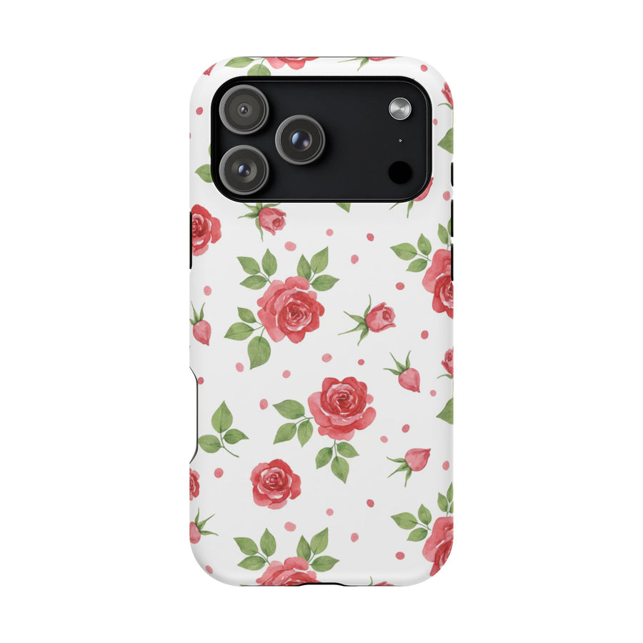 Ditsy Red Rose | Tough MagSafe Case