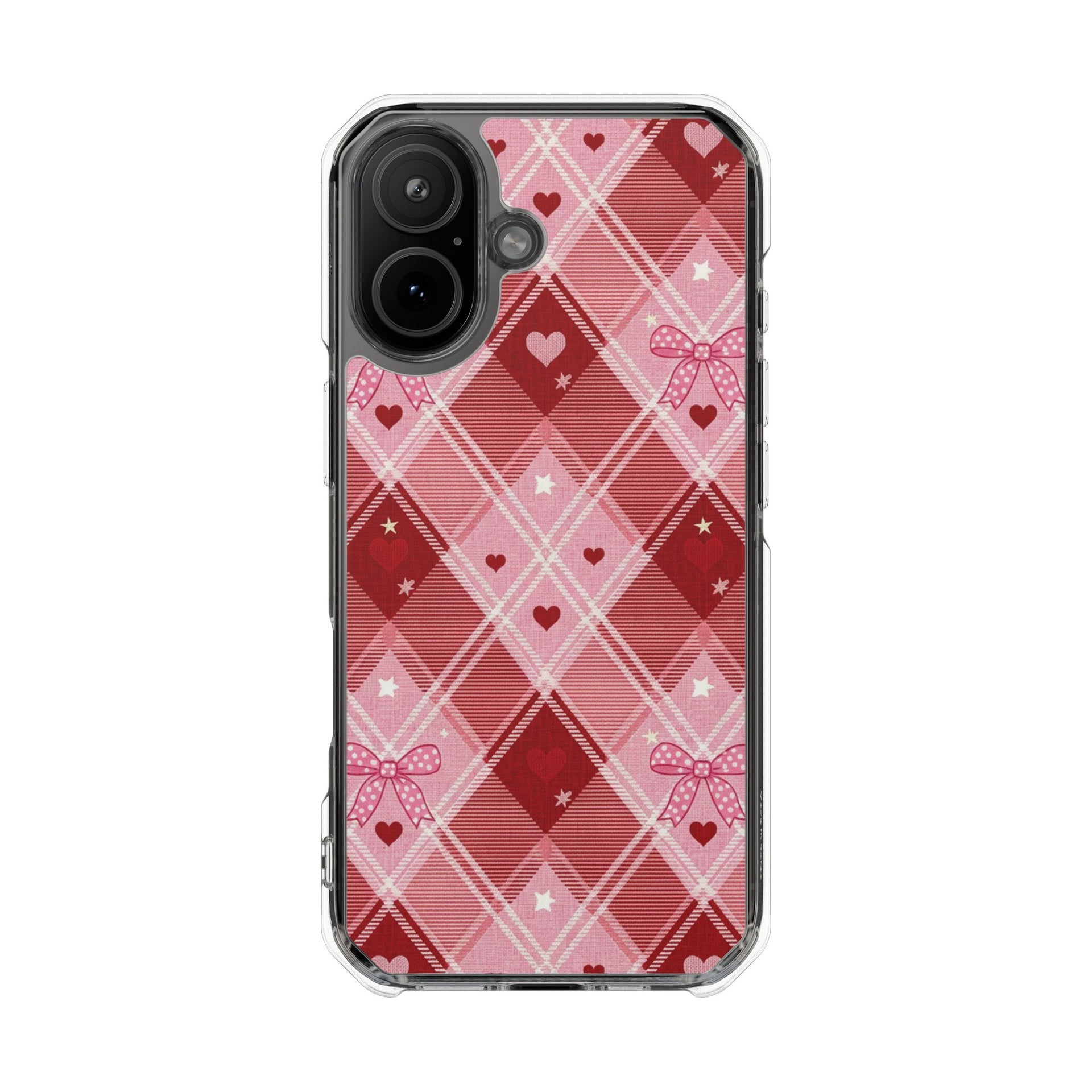 Heart Plaid | Clear MagSafe Case