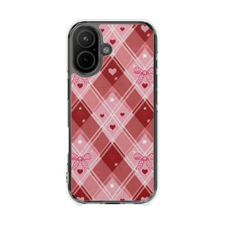 Heart Plaid | Clear MagSafe Case
