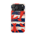 Lobster Stripe | Frosted Clear Case — product front view