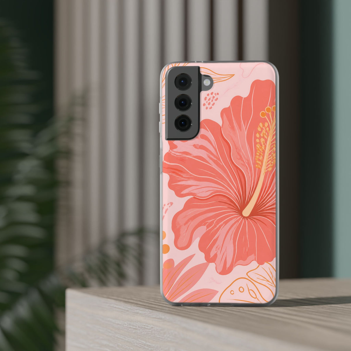 Coral Hibiscus | Clear Case — product image 20