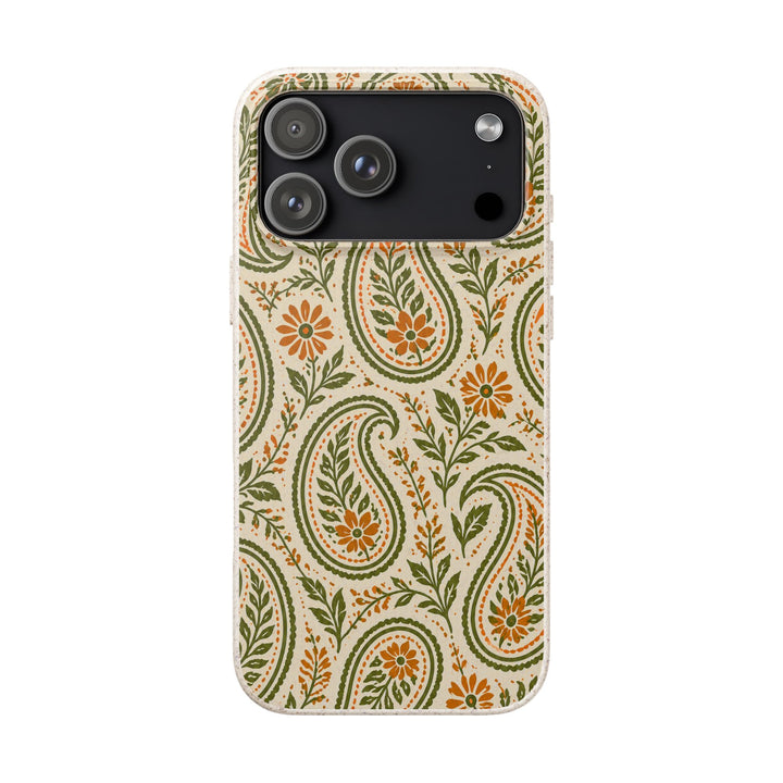 Olive Paisley | Biodegradable Case