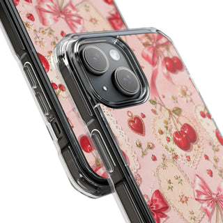 Cherry Ribbon Picnic | Clear MagSafe Case
