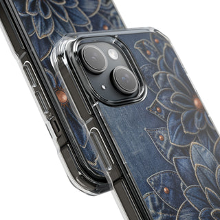 Denim Dahlia | Clear MagSafe Case