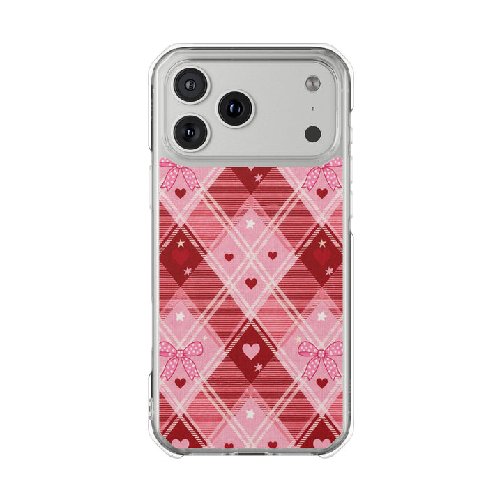 Heart Plaid | Clear MagSafe Case