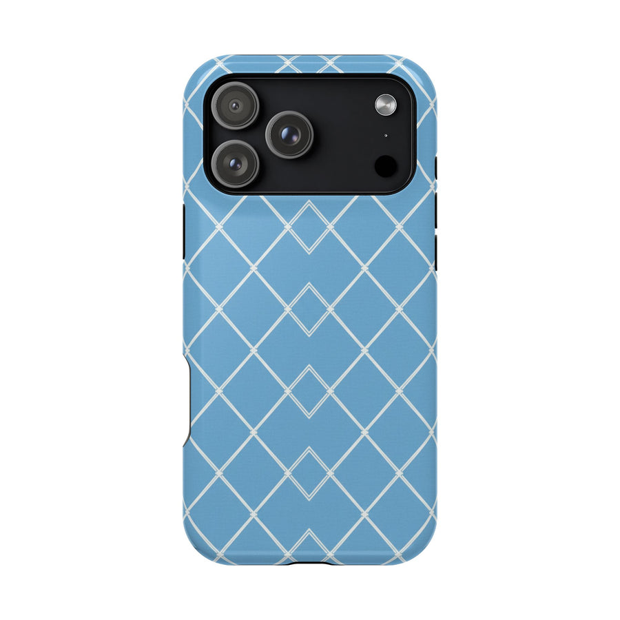 Sky Blue Argyle | Tough MagSafe Case