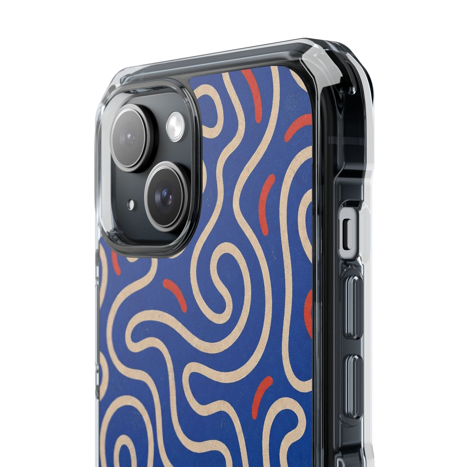 Cobalt Contour | Clear MagSafe Case