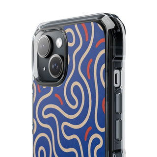 Cobalt Contour | Clear MagSafe Case