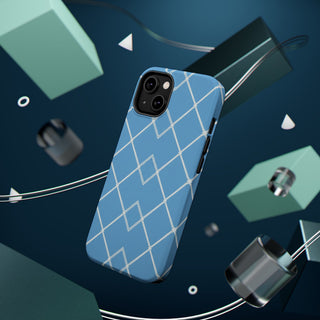 Blue Lattice | Tough MagSafe Case