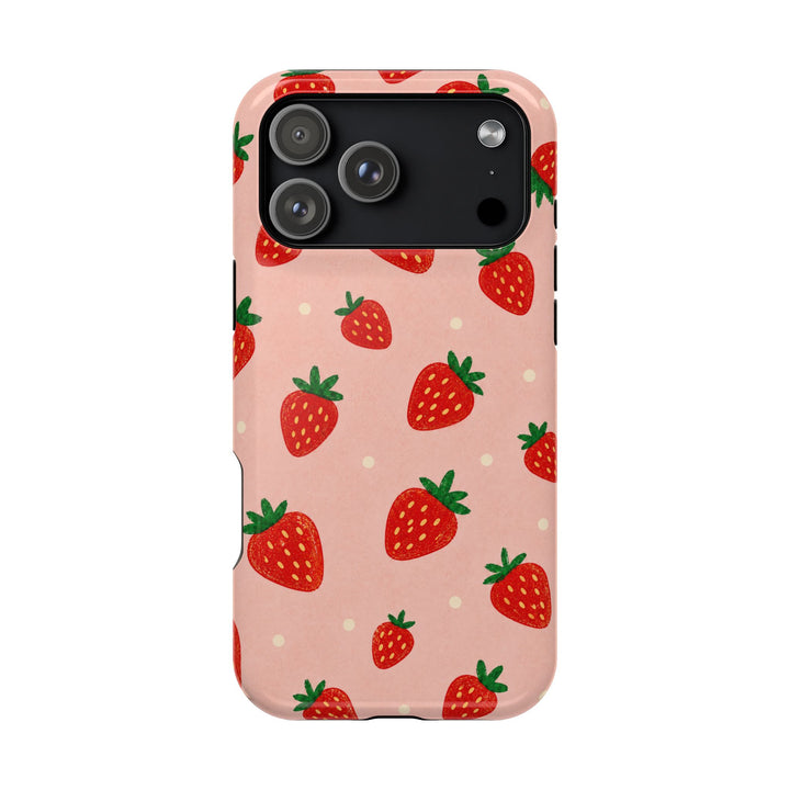 Blush Strawberries | Tough MagSafe Case
