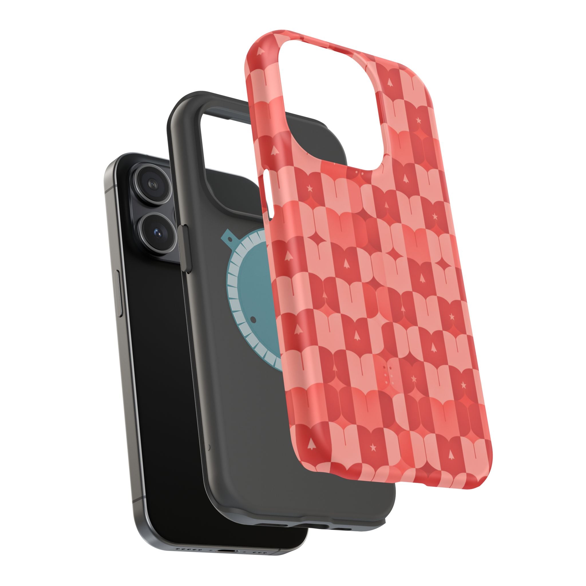 Coral Geo Tile | Tough MagSafe Case