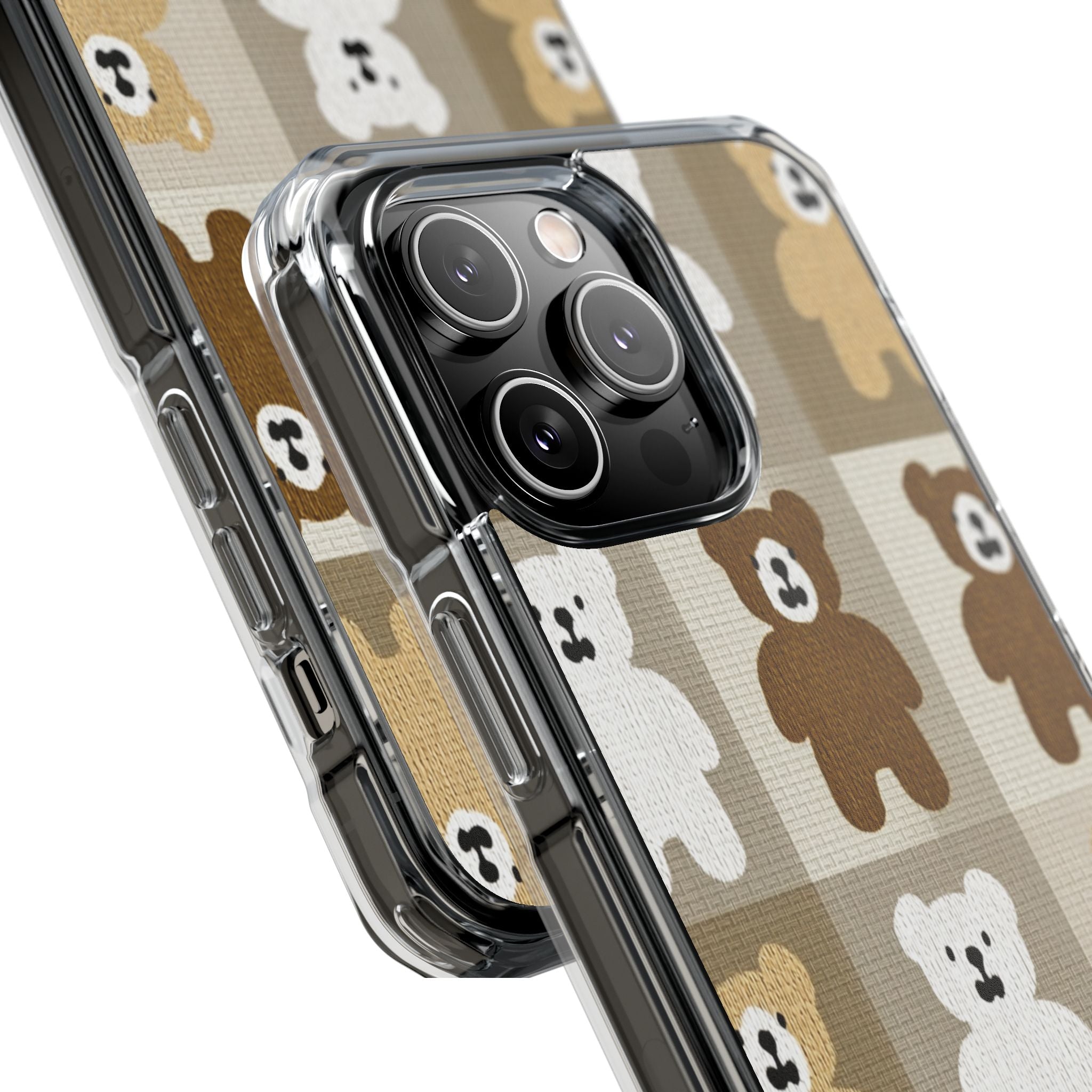 Teddy Bear Patchwork | Clear MagSafe Case