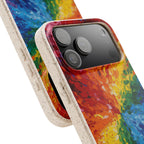 Rainbow Vortex abstract biodegradable case design