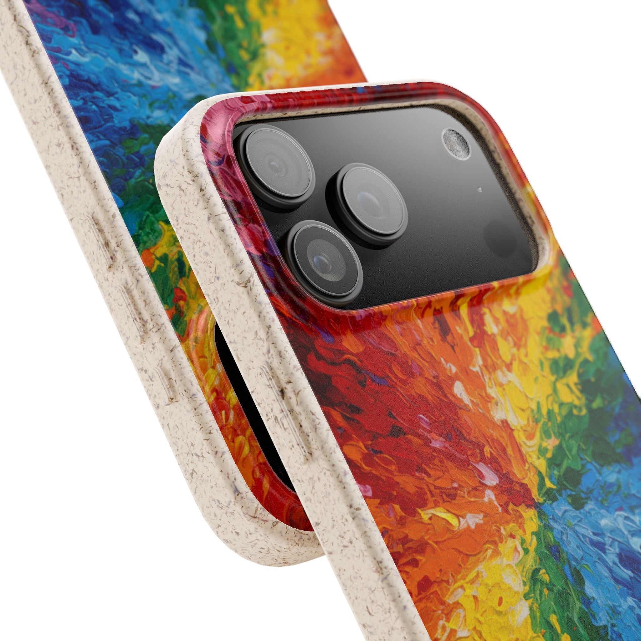 Rainbow Vortex abstract biodegradable case design