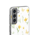 Daisy Whisper floral samsung clear case design