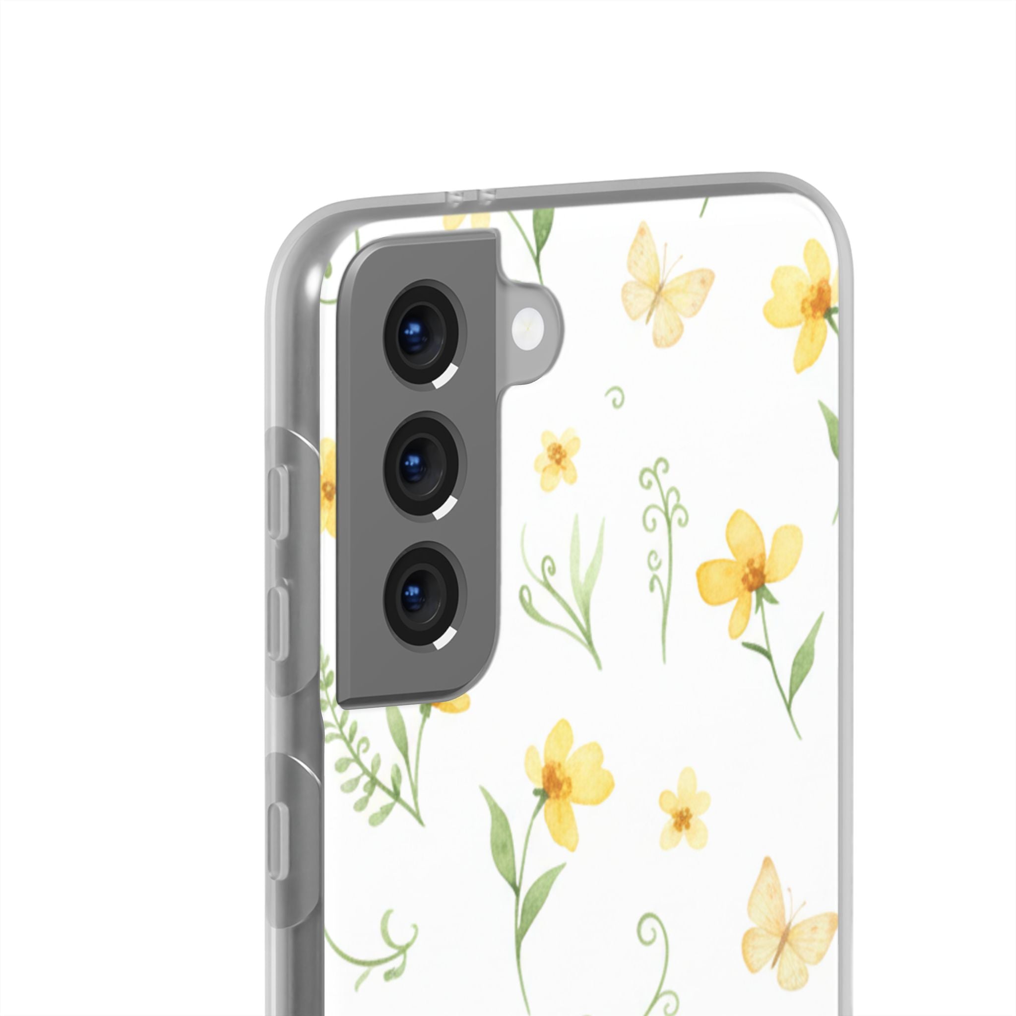 Daisy Whisper floral samsung clear case design