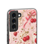 Cherry Ribbon Picnic | Clear Case
