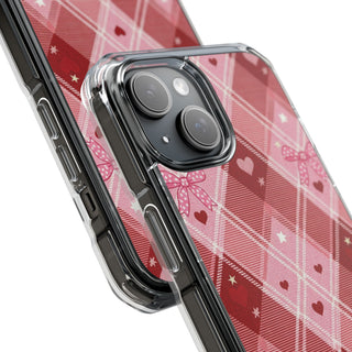 Heart Plaid | Clear MagSafe Case