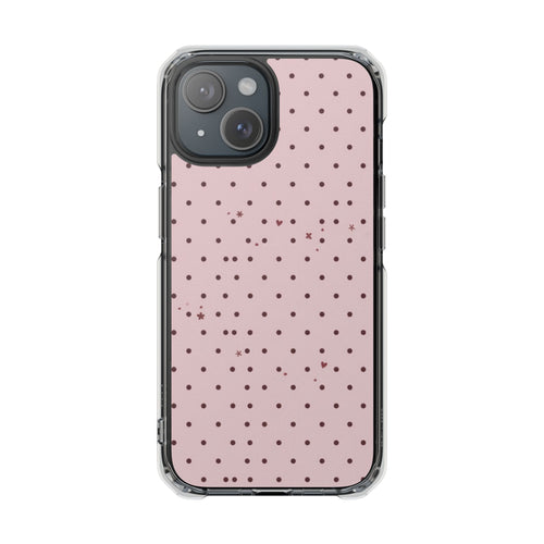 Blush Dots | Clear MagSafe Case