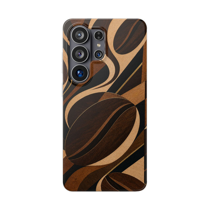 Espresso Marquetry phone case design