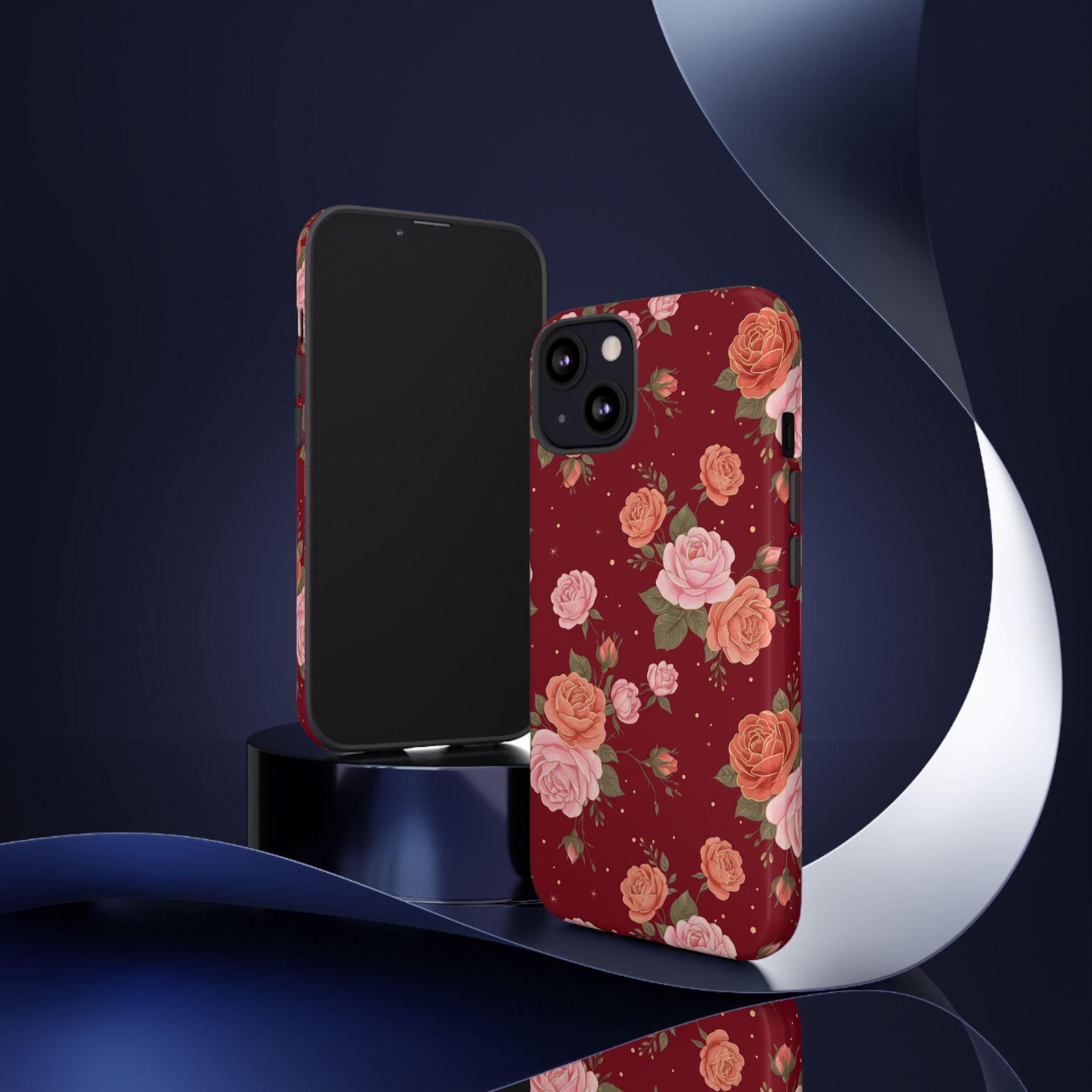 Burgundy Vintage Rose | Tough Case