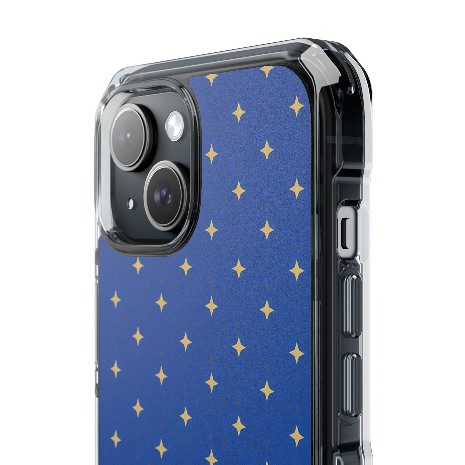 Cobalt Starbursts | Clear MagSafe Case