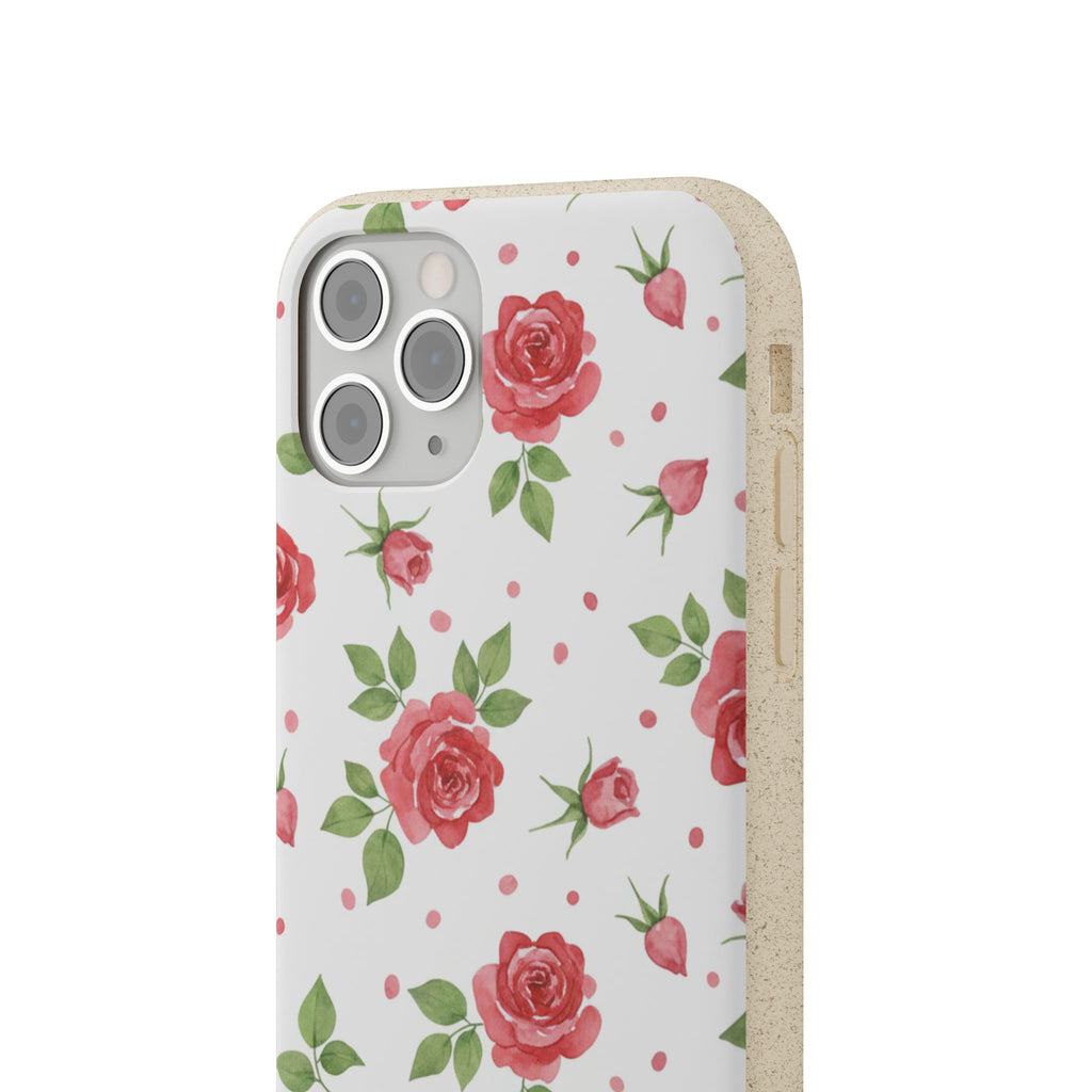 Ditsy Red Rose | Biodegradable Case