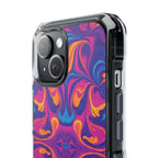 Neon Marble | Clear MagSafe Case