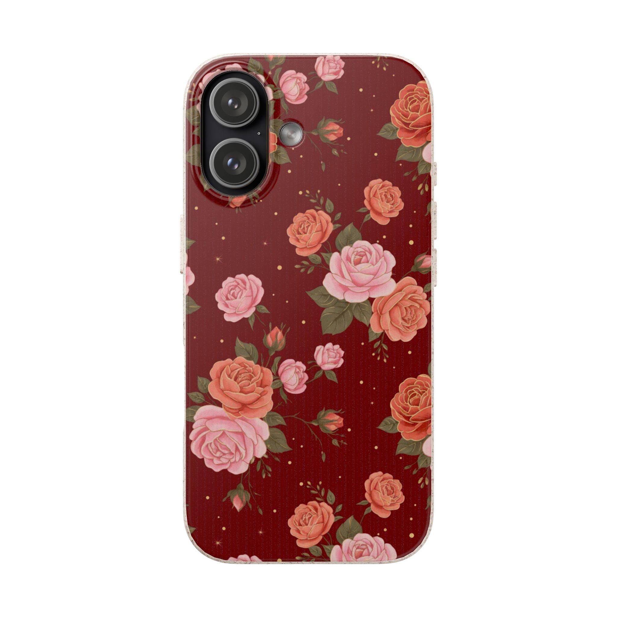 Burgundy Vintage Rose | Biodegradable Case