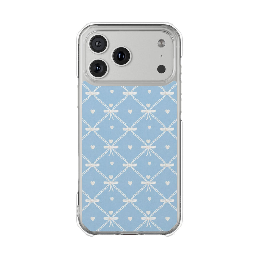 Blue Bow | Clear MagSafe Case