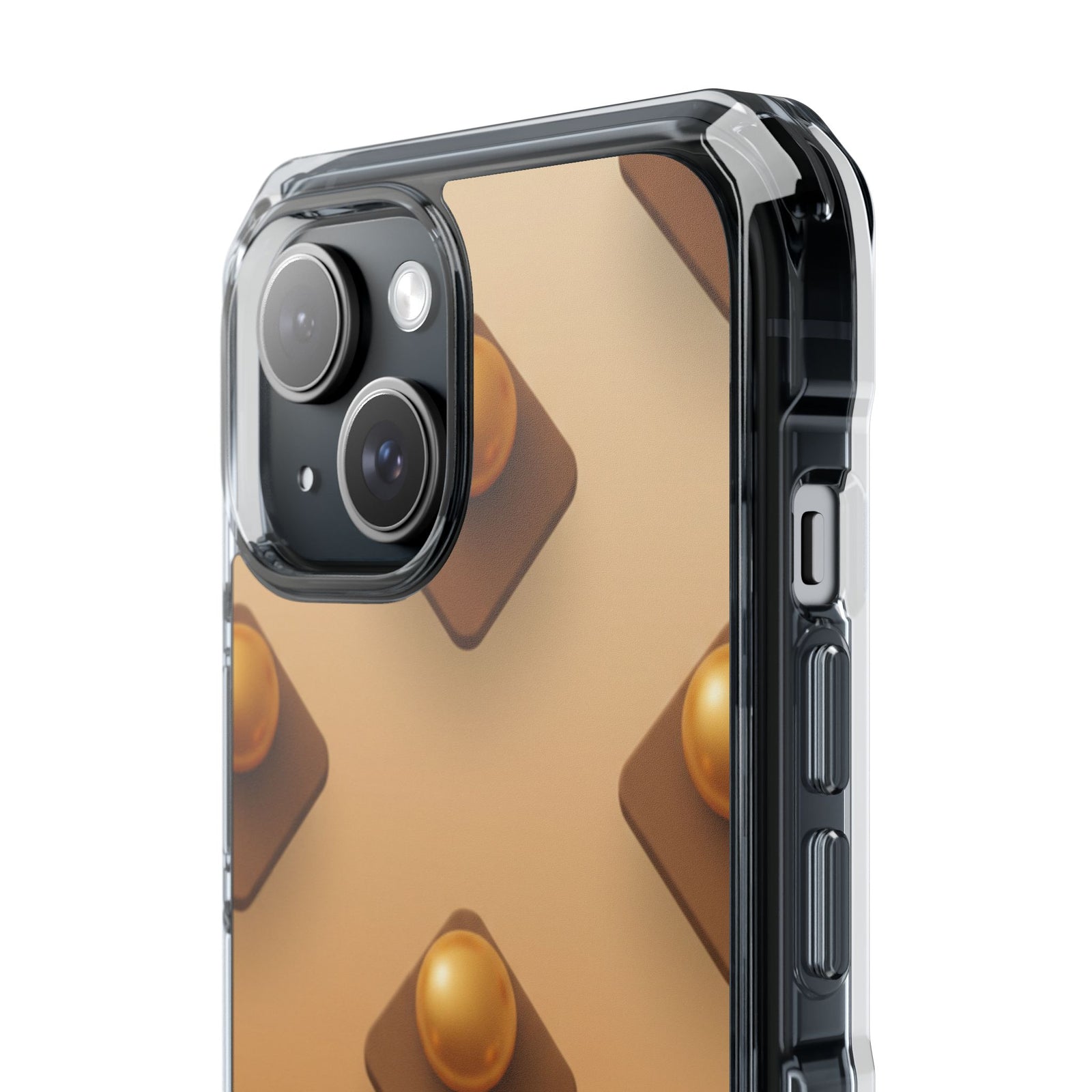 Amber Studs | Clear MagSafe Case
