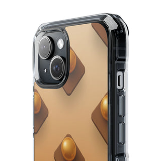 Amber Studs | Clear MagSafe Case