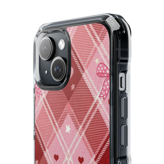 Heart Plaid | Clear MagSafe Case