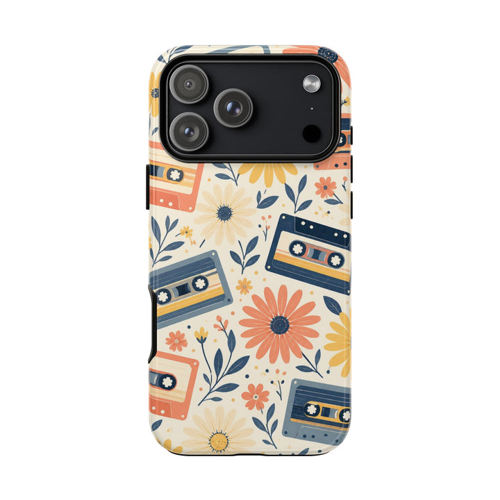 Cassette Blooms phone case design
