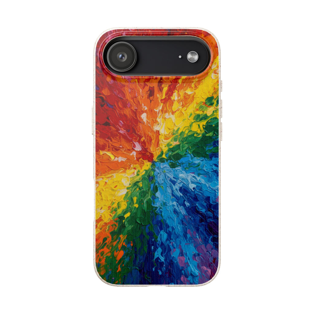 Rainbow Vortex abstract biodegradable case design