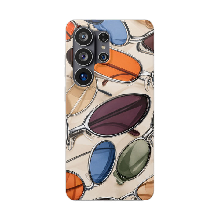 Persimmon Grid | Frosted Clear Case