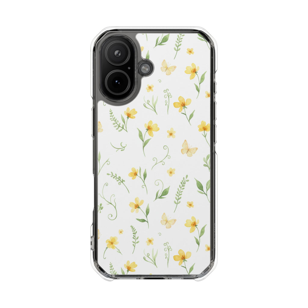 Yellow Wildflower | Clear MagSafe Case