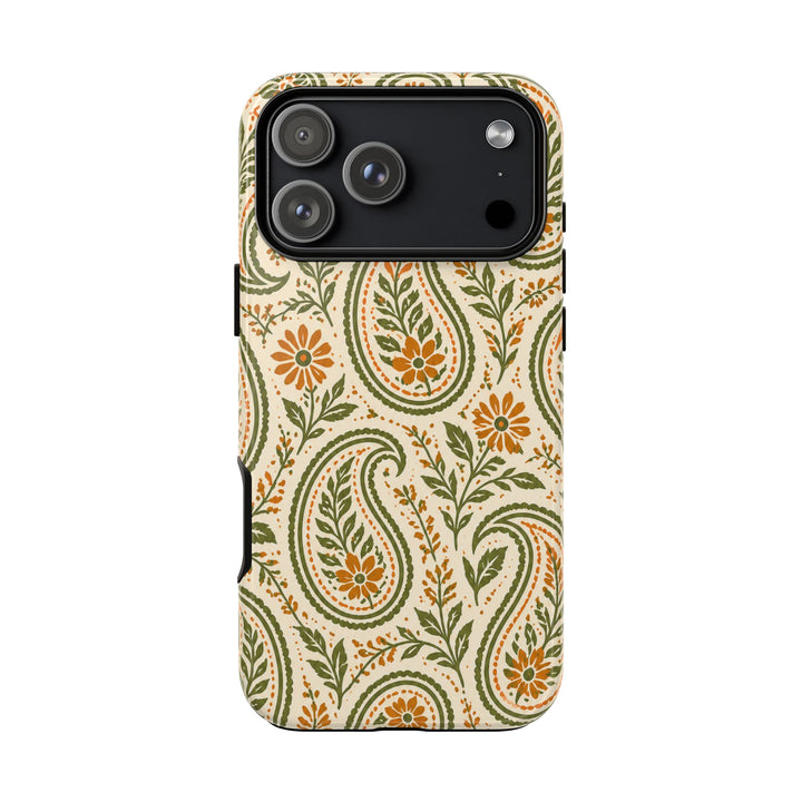 Olive Paisley phone case design